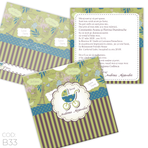 Invitație Botez B33 Paris