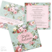 Invitație Botez B44 Floral Natural