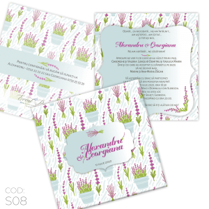 Invitație Nuntă S08 Lavandă