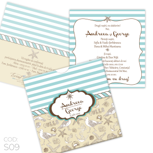 Invitatie Nunta S09 Temă Marină