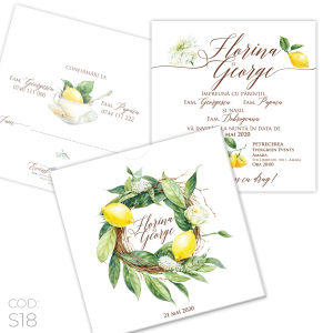 Invitație Nuntă S18 Lemon Tree