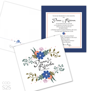 Invitație Nuntă S25 Floral Natural