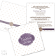 Invitație Nuntă S49 Vintage Violet Dots