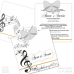 Invitație Nuntă S55 Glamour Note Muzicale Invitație Nuntă S55 Glamour Note Muzicale