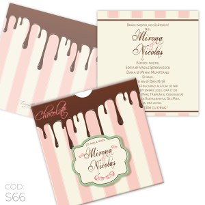 Invitație Nuntă S66 Chocolate