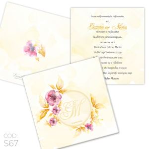 Invitație Nuntă S67 Floral