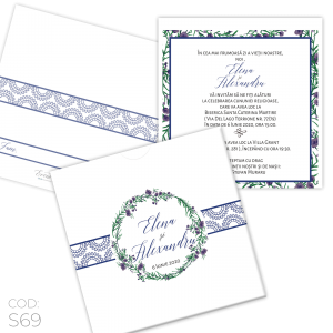 Invitație Nuntă S69 Floral