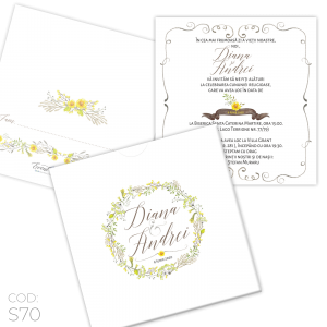 Invitație Nuntă S70 Floral
