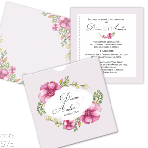 Invitație Nuntă S75 Floral