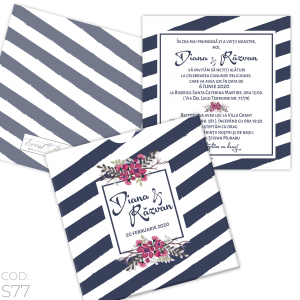 Invitație Nuntă S77 Floral