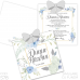 Invitație Nuntă S78 Floral Blue