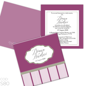 Invitație Nuntă S80 Elegant