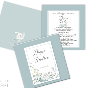 Invitație Nuntă S81 Floral