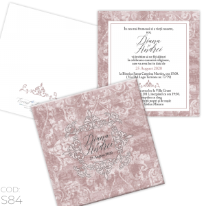 Invitație nuntă S84 Vintage