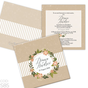 Invitație Nuntă S85 Floral