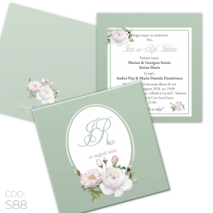 Invitație Nuntă S88 Elegant Floral